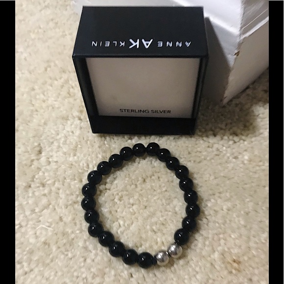 🆕🔥ANNE KLEIN BEAUTIFUL BLACK&STERLING SIVER BRACELET!!NWT&NIB!!BUNDLE🆙TO SAVE - Picture 3 of 10